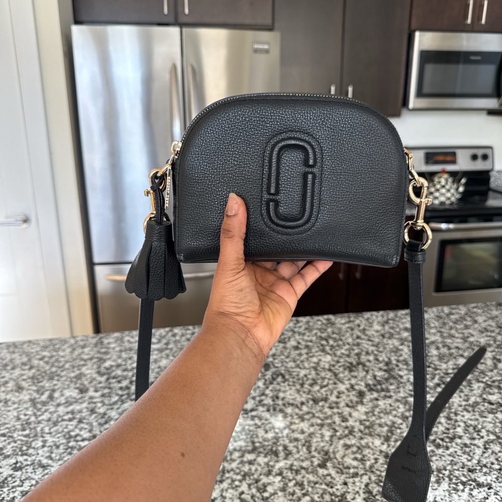 Black Leather Crossbody Bag